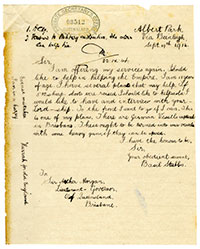 Letter from Basil Stubbs