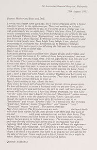 Letter from Florence "Queenie" Avenell